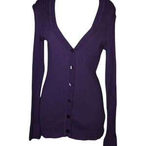 NWT Daisy Fuentes V-Neck Long Sleeve Cardigan